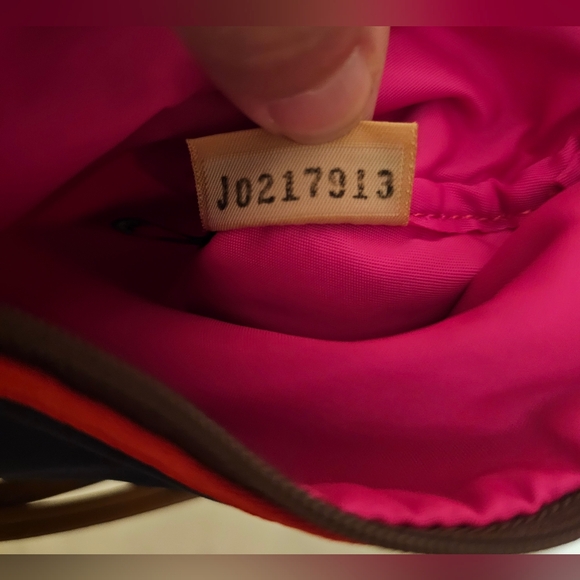 Dooney & Bourke Red Nylon Pouchette Small Handbag Shoulder Leather Trim EUC - Picture 7 of 7